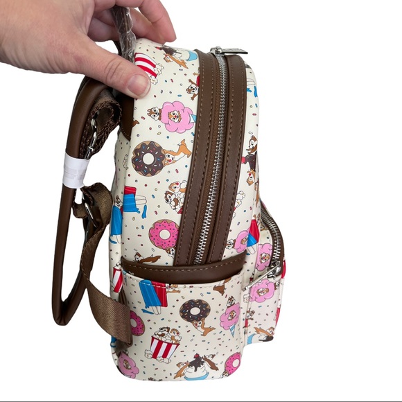NWT Disney x Loungefly Chip & Dale with Snacks Mini Backpack & Matching Wallet - Picture 7 of 15